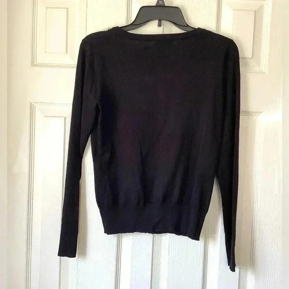 DB Established 1962 Black Pearl &rhinestone Beaded Cardigan size Small - Picture 4 of 5